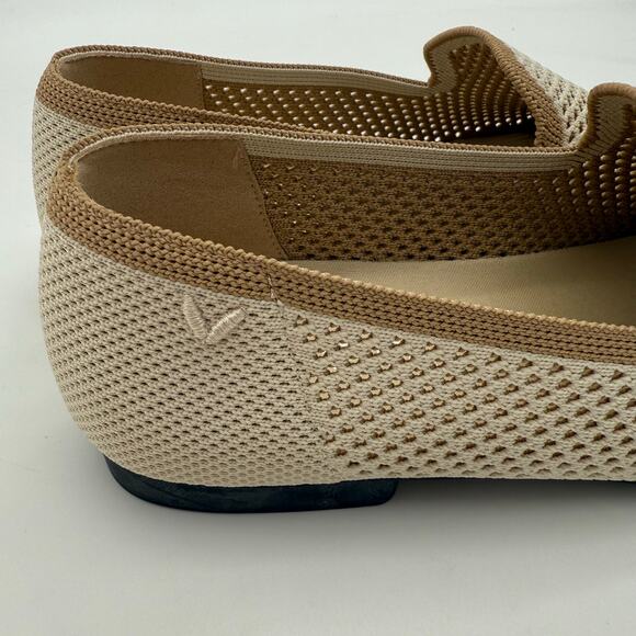 Vivaia Reva Perforated Slip On Minimalist Loafer Knit Breathable Comfort Ivory 8 - Picture 5 of 8
